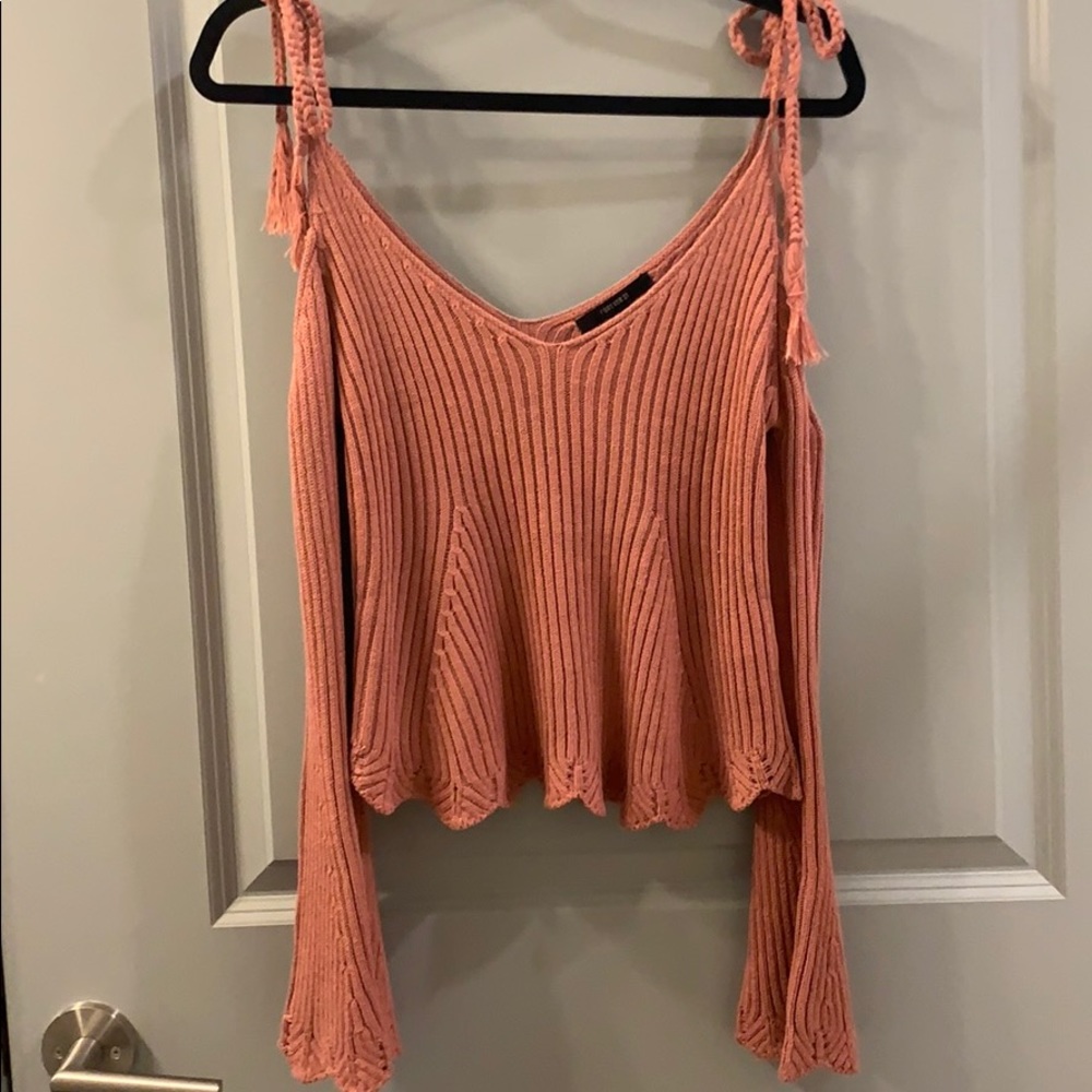 Pink crop top sweater